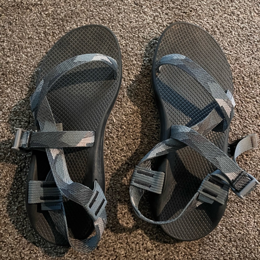 Gray Blue Chaco Sandals Womens 11
